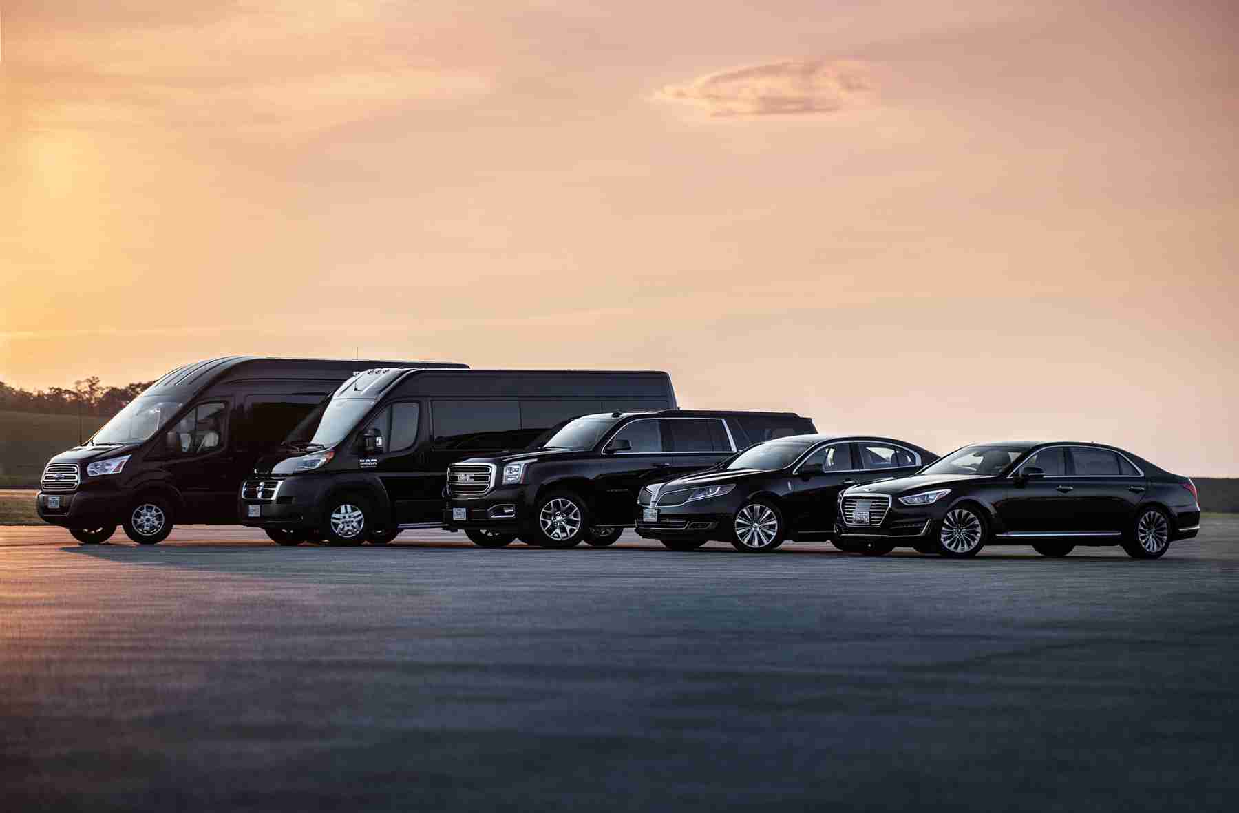 premier black limo fleet